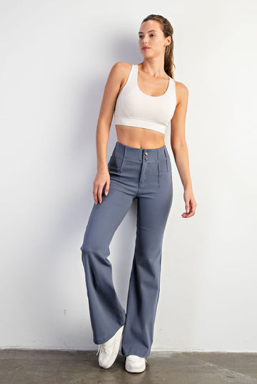 Cotton Stretch Twill Flared Pant