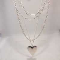 4 layer links and heart pendant