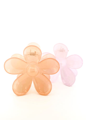 Jelly Style Large Flower Hair Claw