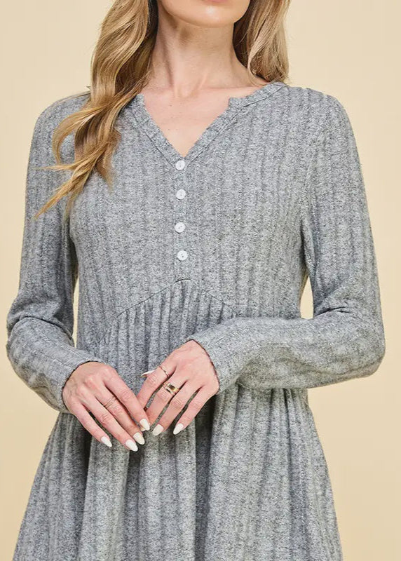 V-Neck Long Sleeve Tunic