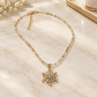 Snowflake on Beaded Chain