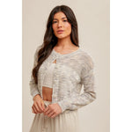 Open Stitch Button Down Cardigan