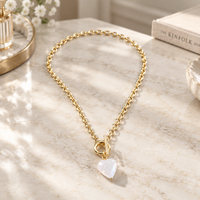 Rose Quartz Small Heart Necklace