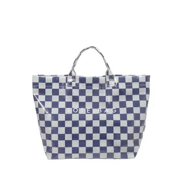 Pvc Dot Tote Bag Checker Striped Waterproof Beach Bag