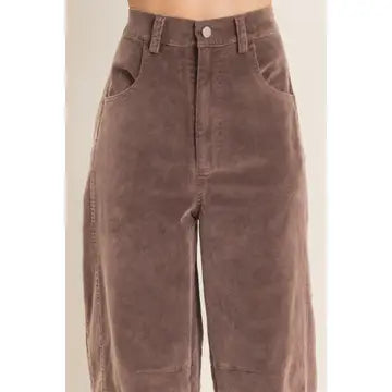 Mineral Wash Wide-Leg Pants