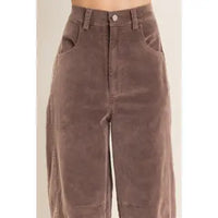 Mineral Wash Wide-Leg Pants