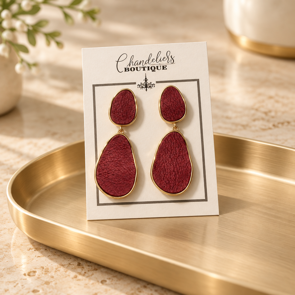 Raspberry Petal Earrings
