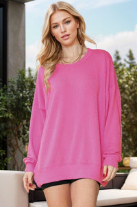 2 - tone Oversized Sweatshirt - Chandeliers Boutique ny