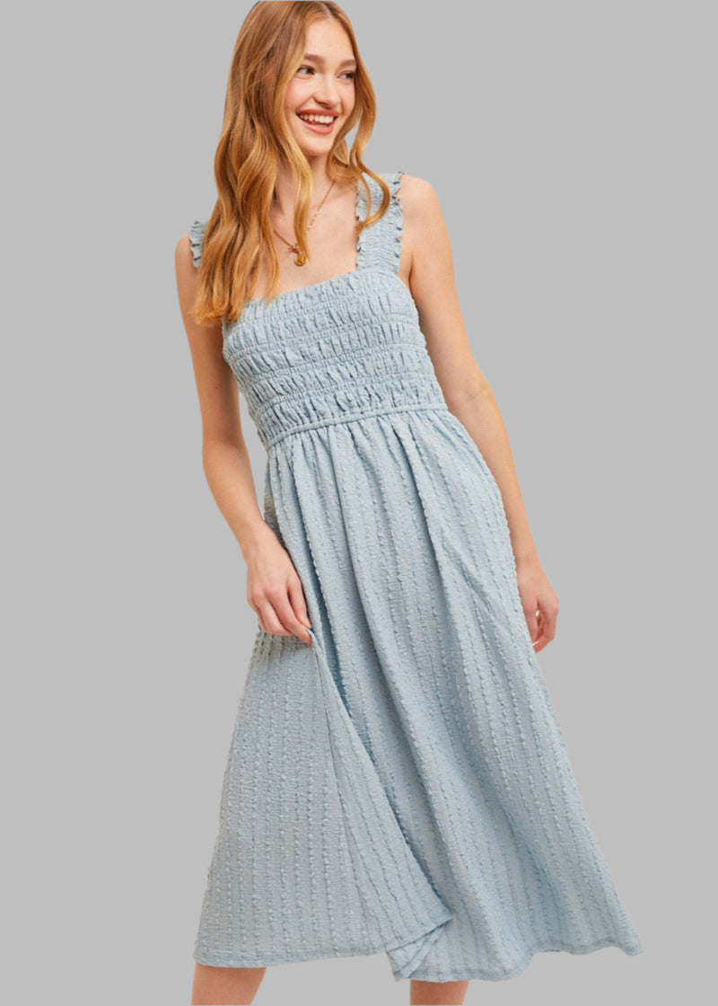 Smocked Midi Dress