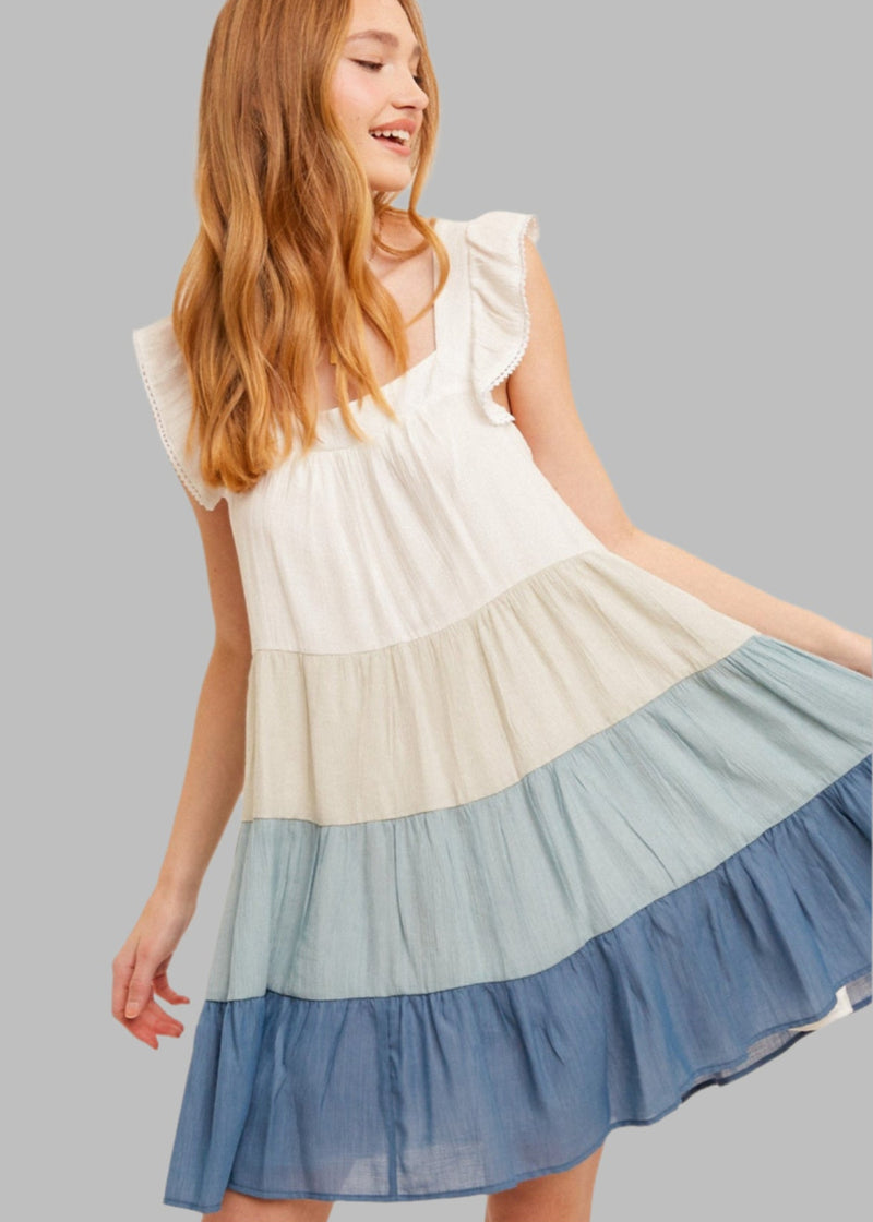 Eyelet Contrast Dress
