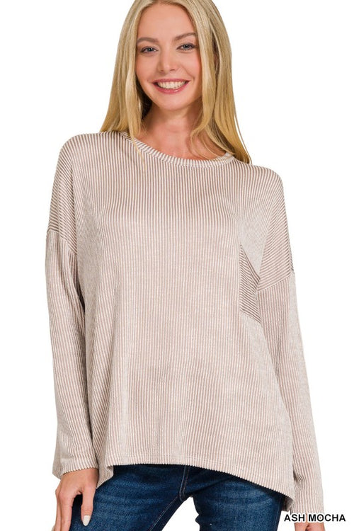 Ribbed Long Sleeve Top