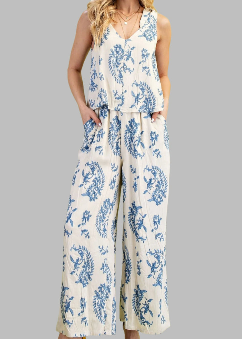 Jumpsuit With Shoulder Tie Detail