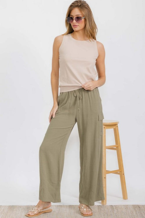 Viscose Crew Neck Loose Fit Tank
