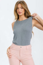 Viscose Crew Neck Loose Fit Tank