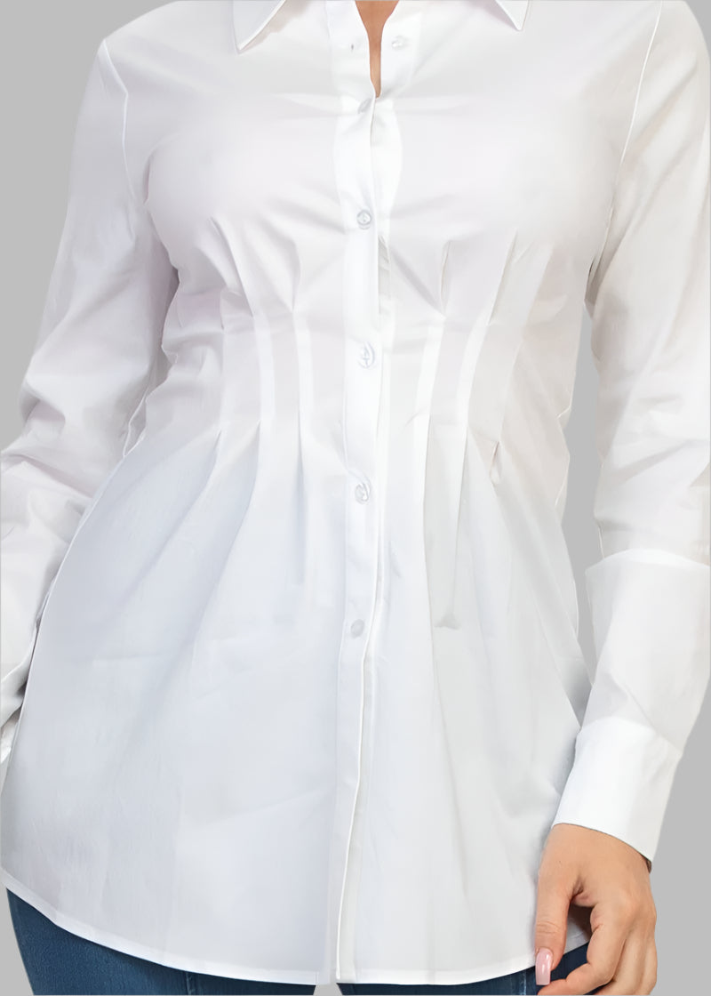 Cinch Waist Dress Shirt