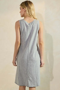 Easy Breeze Raw Edge Cotton Dress W Pockets
