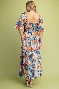 Floral Print Midi Dress