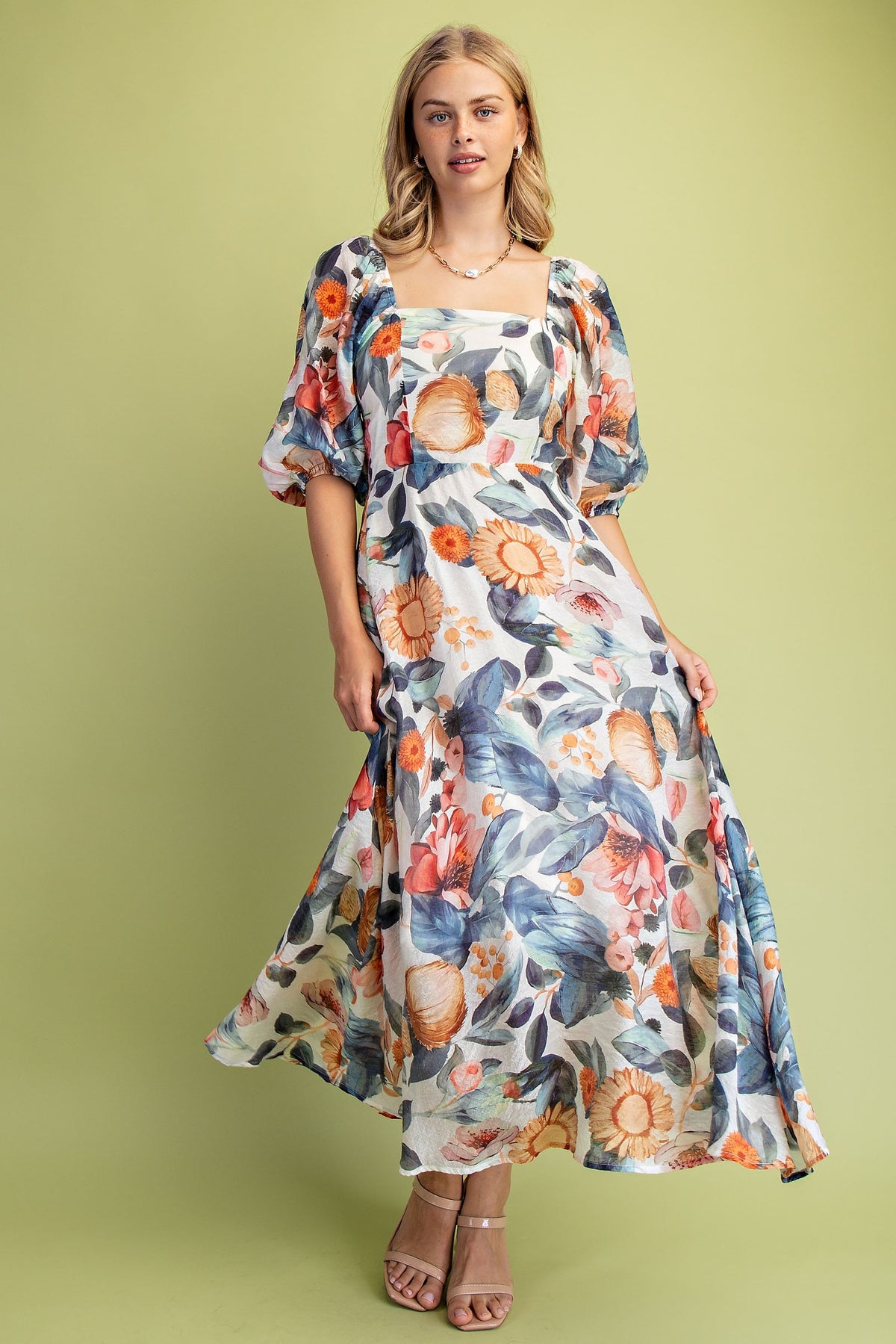 Floral Print Midi Dress