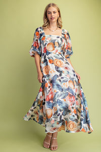 Floral Print Midi Dress