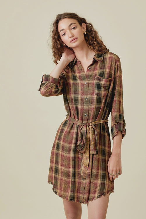 Plaid Shirt Dress