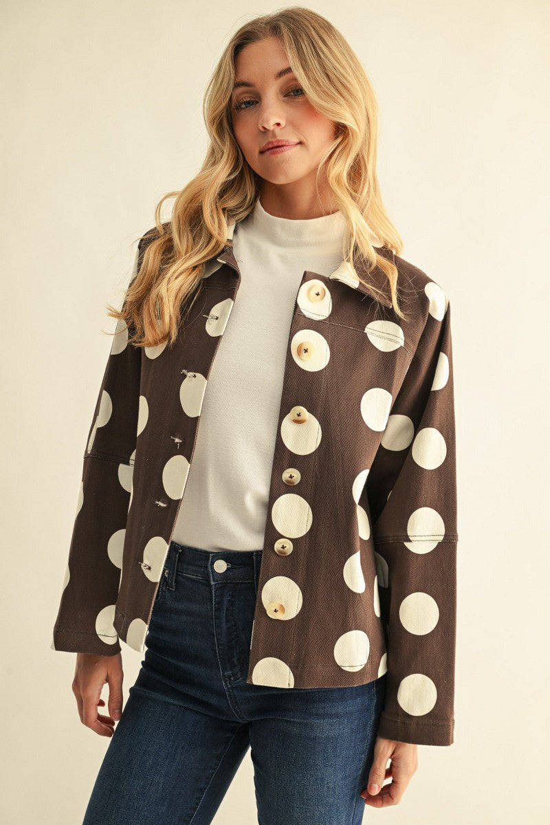 Button Down Polka Dot Jacket