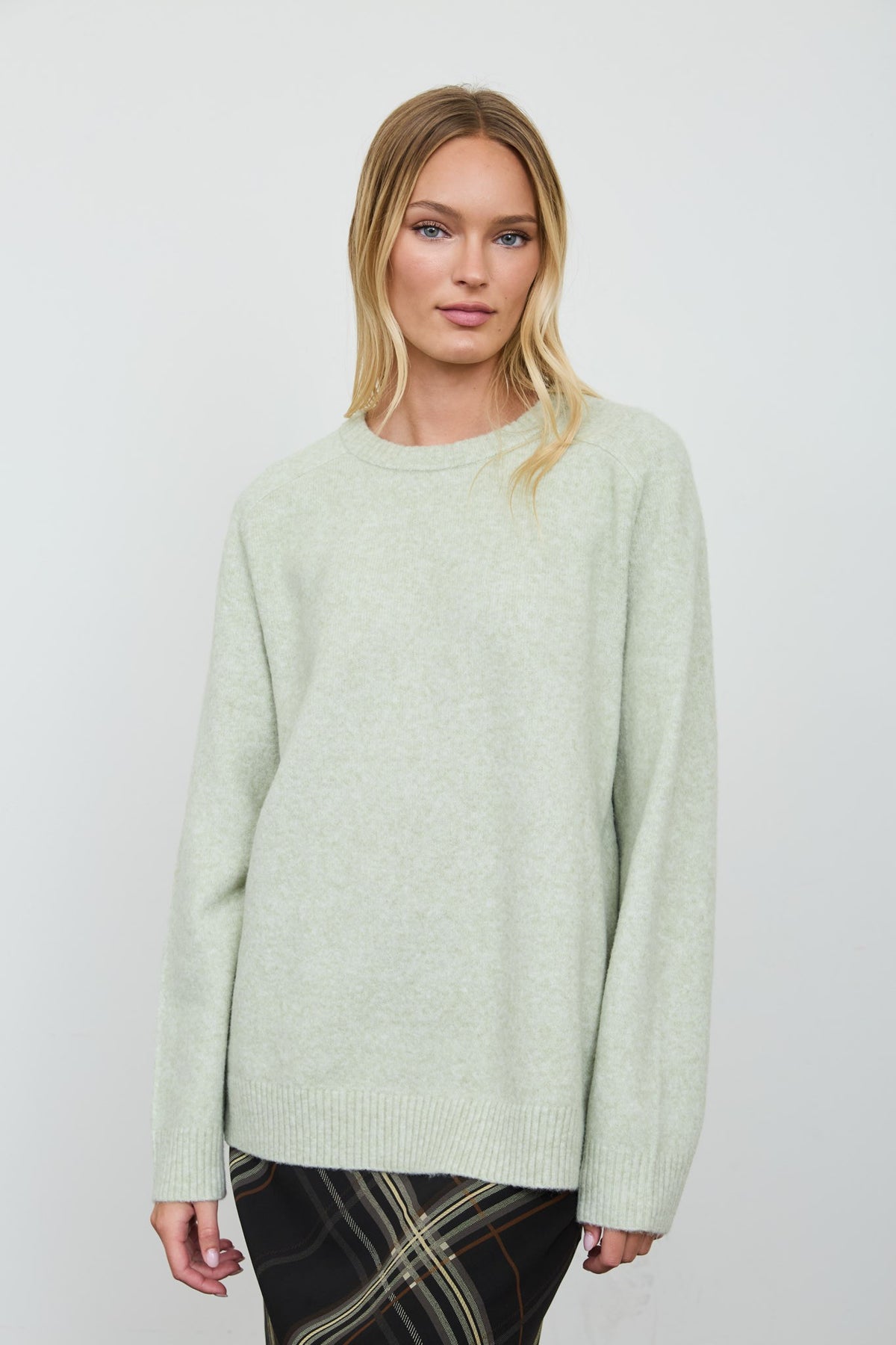 Rib Hem Raglan Sleeve Relaxed Pullover