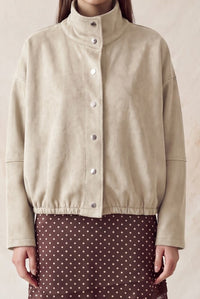 Oversized Scuba Suede Jacket