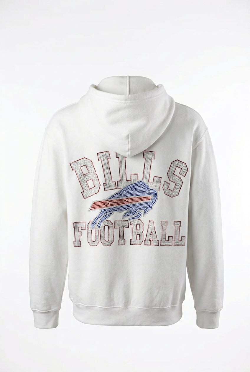 Bills Rhinestone Zip Hoodie