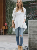 Peplum Raw Edge Shirt