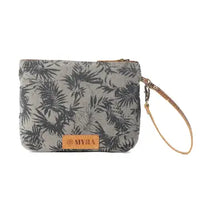 Vintage Wristlet  in Olive with Leather Detail