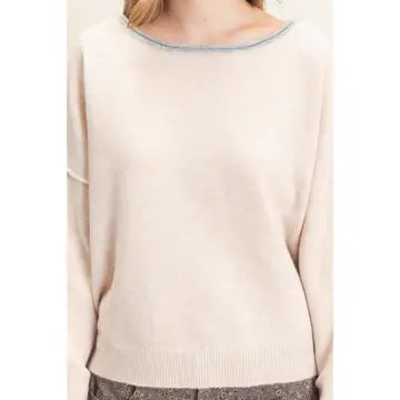 Relaxed Wide Neck Knit Sweater