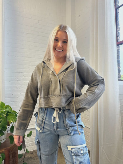 Boho Mineral Washed French Terry Hoodie
