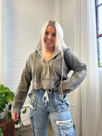 Boho Mineral Washed French Terry Hoodie