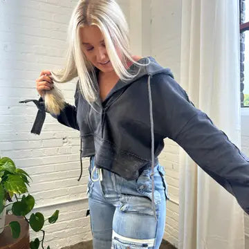 Boho Mineral Washed French Terry Hoodie