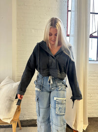 Boho Mineral Washed French Terry Hoodie