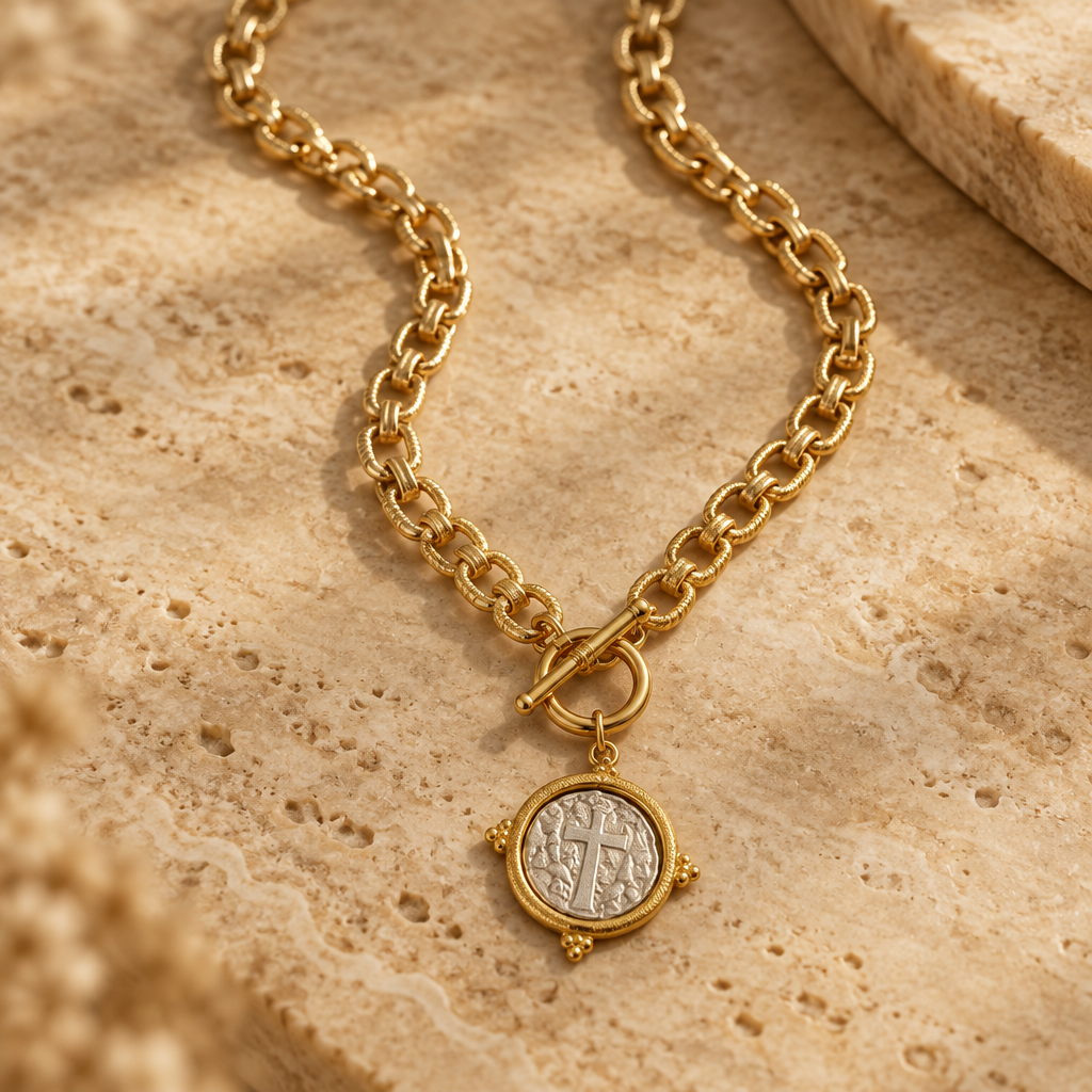 Cross Toggle Necklace