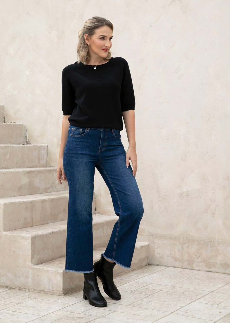 Bamboo Wide Leg Jeans