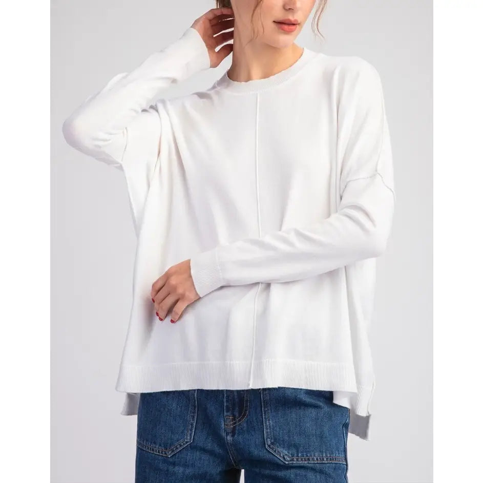 Round Neck Sweater Top