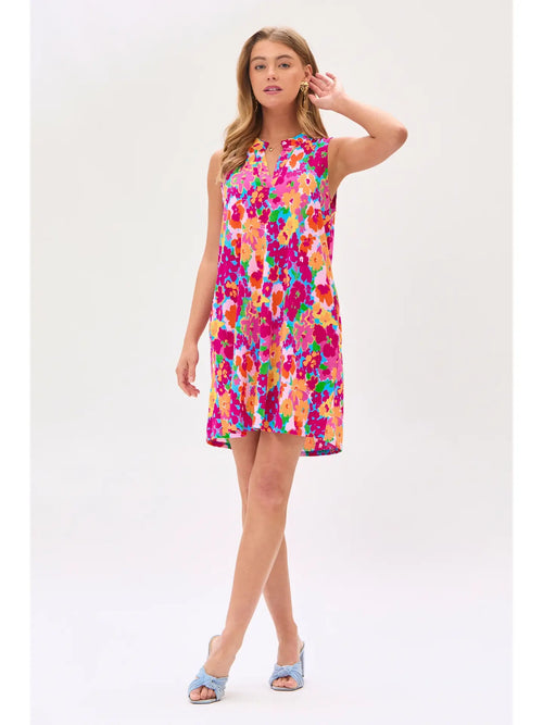 Floral Flattering Tank Dress