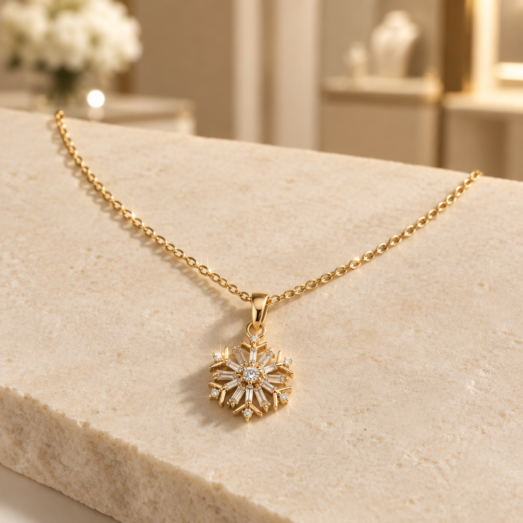 Tiny Zircon Snowflake
