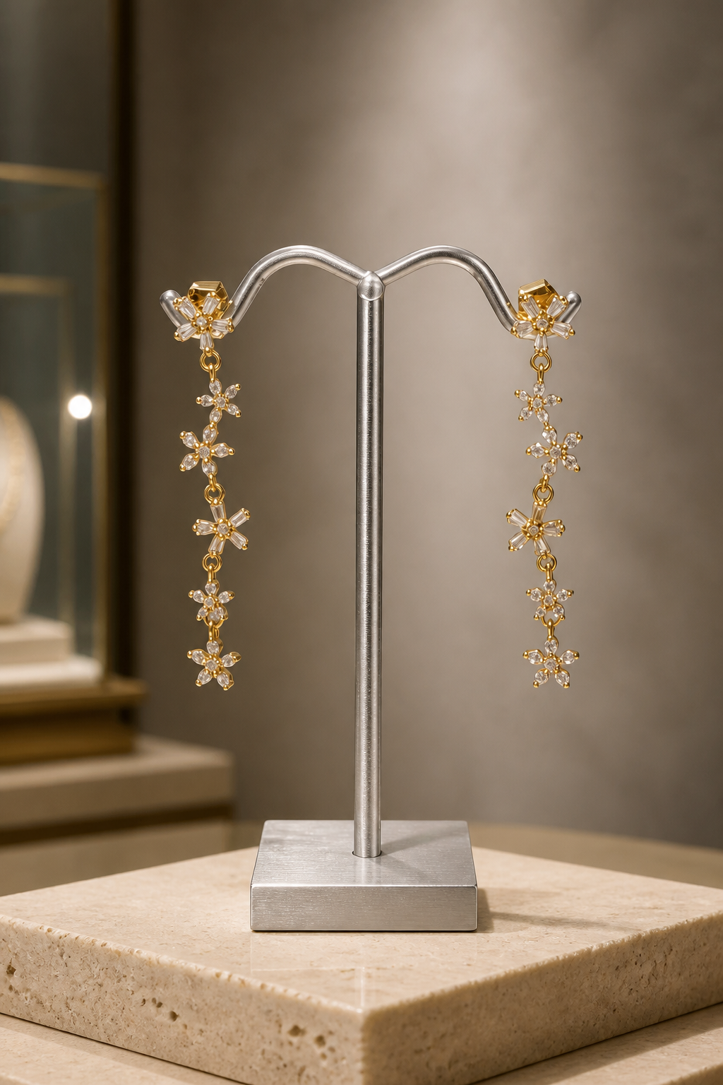 Tiny Crystal Flower Drop