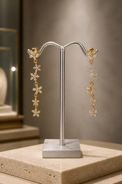 Tiny Crystal Flower Drop