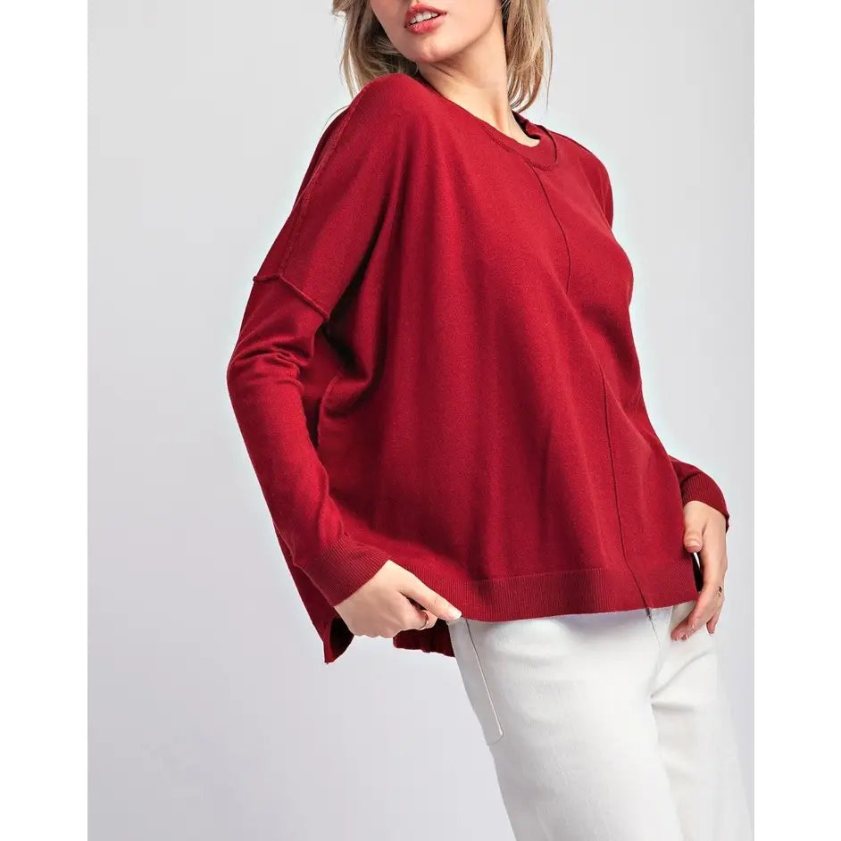 Round Neck Sweater Top