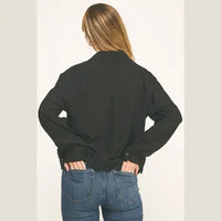 Classic Charm Lace Hem Long Sleeve Shirt
