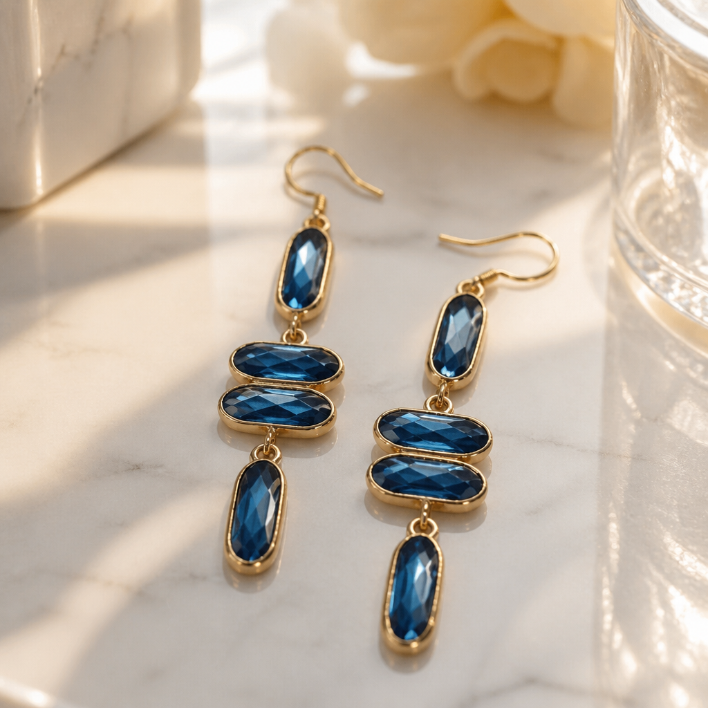Oval Gold Plated Earring