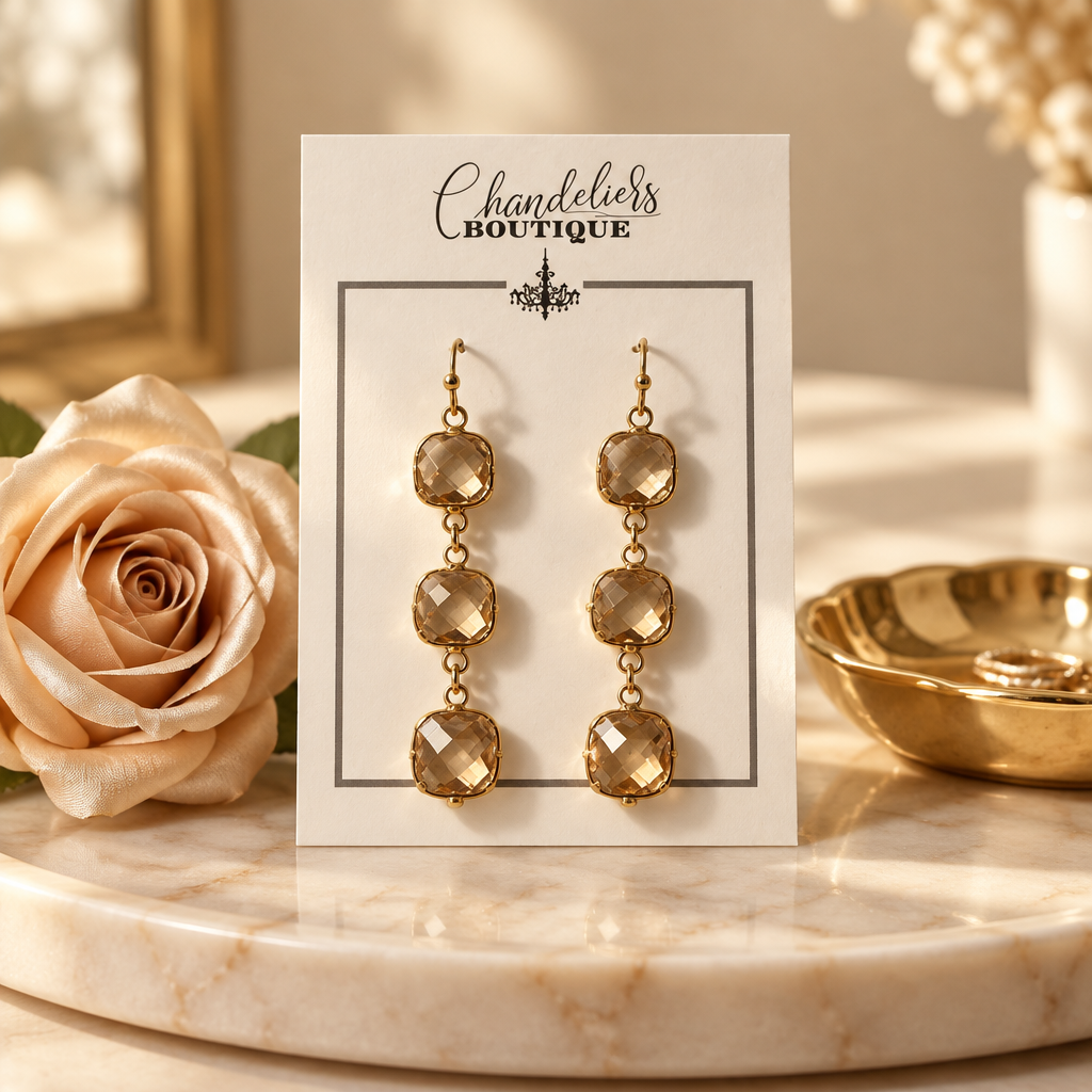 3 squared Earrings