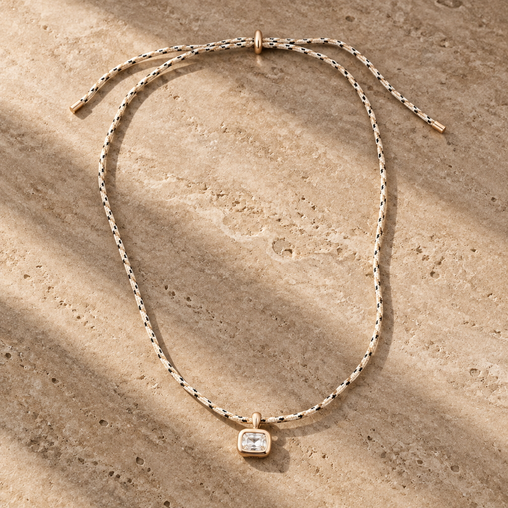 Rope + Crystal Necklace