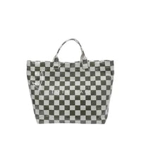 Pvc Dot Tote Bag Checker Striped Waterproof Beach Bag