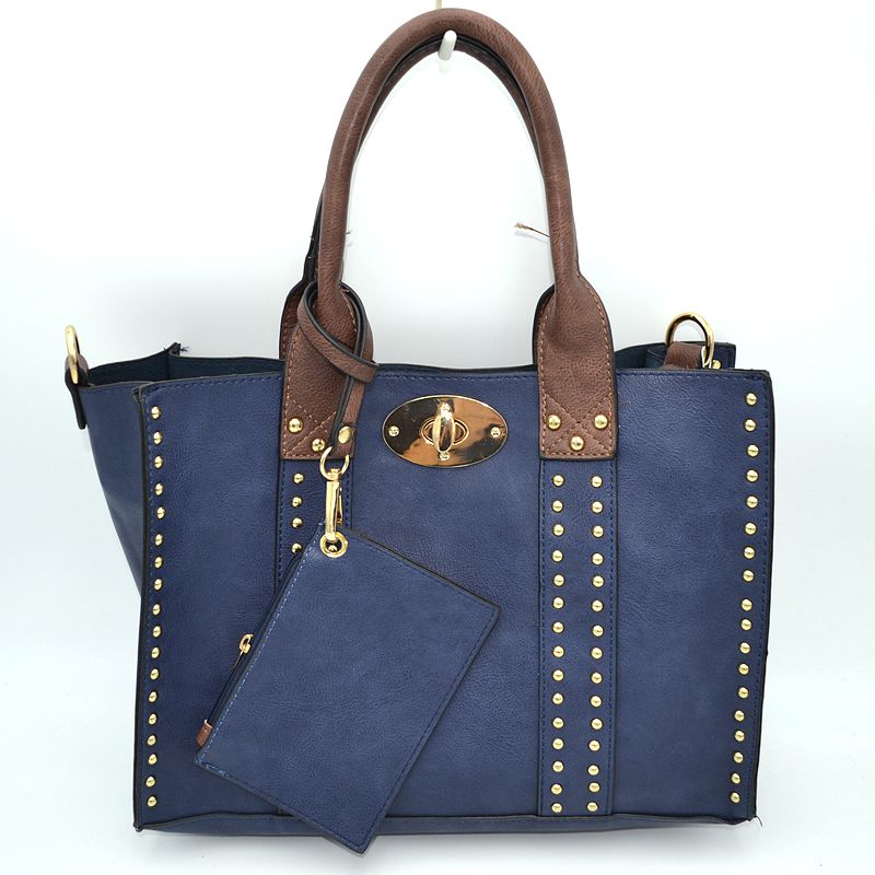 Square gold stud bag