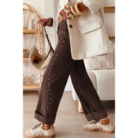 Seam Rivet Detail Ankle Length Jeans
